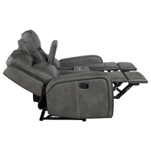 Load image into Gallery viewer, Coaster Raelynn 2-piece Upholstered Reclining Sofa Set Grey