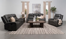 Load image into Gallery viewer, Coaster Raelynn 3-piece Upholstered Reclining Sofa Set Grey