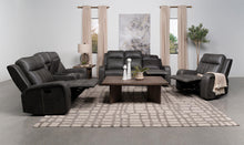 Load image into Gallery viewer, Coaster Raelynn 3-piece Upholstered Reclining Sofa Set Grey