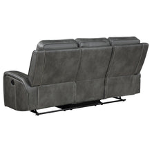 Load image into Gallery viewer, Coaster Raelynn 3-piece Upholstered Reclining Sofa Set Grey