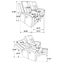Load image into Gallery viewer, Coaster Raelynn 3-piece Upholstered Reclining Sofa Set Grey