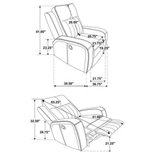 Load image into Gallery viewer, Coaster Raelynn 3-piece Upholstered Reclining Sofa Set Grey