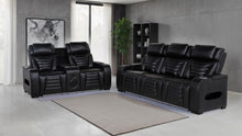 Load image into Gallery viewer, Coaster Zuma 2-Piece Dual Power Reclining Sofa Set with Bluetooth Black