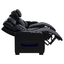 Load image into Gallery viewer, Coaster Zuma 2-Piece Dual Power Reclining Sofa Set with Bluetooth Black