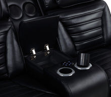 Load image into Gallery viewer, Coaster Zuma 3-Piece Dual Power Reclining Sofa Set with Bluetooth Black
