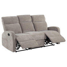 Load image into Gallery viewer, Coaster Hamilton 3-piece Chenille Manual Reclining Sofa Set Sand