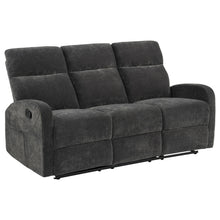 Load image into Gallery viewer, Coaster Hamilton 2-piece Chenille Manual Reclining Sofa Set Charcoal Grey