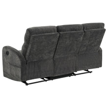 Load image into Gallery viewer, Coaster Hamilton 2-piece Chenille Manual Reclining Sofa Set Charcoal Grey