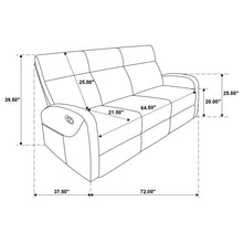 Load image into Gallery viewer, Coaster Hamilton 2-piece Chenille Manual Reclining Sofa Set Charcoal Grey