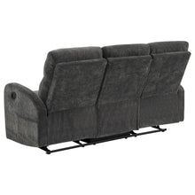 Load image into Gallery viewer, Coaster Hamilton 3-piece Chenille Manual Reclining Sofa Set Charcoal Grey