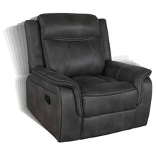 Load image into Gallery viewer, Coaster Lawrence 3-piece Upholstered Reclining Sofa Set Charcoal