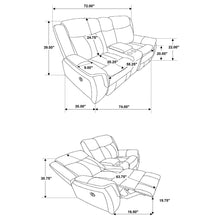 Load image into Gallery viewer, Coaster Lawrence 3-piece Upholstered Reclining Sofa Set Charcoal
