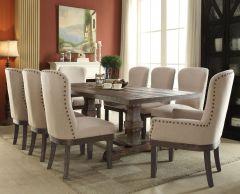 Acme Landon Salvage Brown Dining Table w/Leaf