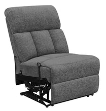 Load image into Gallery viewer, Coaster Bahrain Upholstered Armless Recliner Charcoal