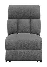 Load image into Gallery viewer, Coaster Bahrain Upholstered Armless Recliner Charcoal