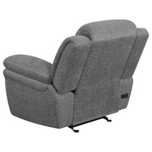 Load image into Gallery viewer, Coaster Bahrain Upholstered Power Glider Recliner Charcoal