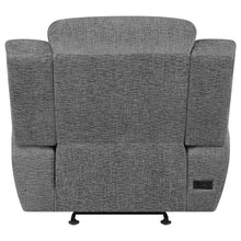 Load image into Gallery viewer, Coaster Bahrain Upholstered Power Glider Recliner Charcoal