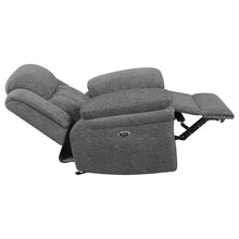 Load image into Gallery viewer, Coaster Bahrain Upholstered Power Glider Recliner Charcoal