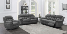 Load image into Gallery viewer, Coaster Bahrain Upholstered Power Glider Recliner Charcoal