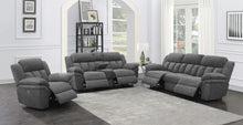 Load image into Gallery viewer, Coaster Bahrain Upholstered Power Glider Recliner Charcoal