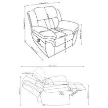 Load image into Gallery viewer, Coaster Bahrain Upholstered Glider Recliner Charcoal