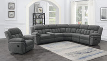 Load image into Gallery viewer, Coaster Bahrain Upholstered Glider Recliner Charcoal