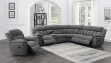 Load image into Gallery viewer, Coaster Bahrain Upholstered Glider Recliner Charcoal