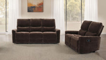 Load image into Gallery viewer, Coaster Navarro 2-piece Upholstered Reclining Sofa Set Dark Brown