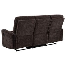 Load image into Gallery viewer, Coaster Navarro 2-piece Upholstered Reclining Sofa Set Dark Brown