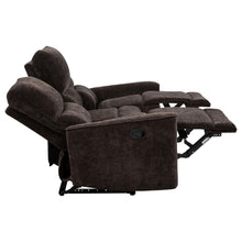 Load image into Gallery viewer, Coaster Navarro 2-piece Upholstered Reclining Sofa Set Dark Brown