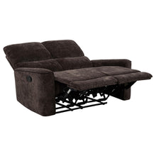 Load image into Gallery viewer, Coaster Navarro 2-piece Upholstered Reclining Sofa Set Dark Brown