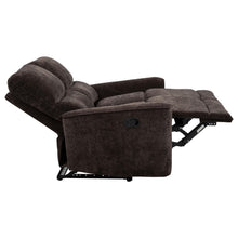 Load image into Gallery viewer, Coaster Navarro 2-piece Upholstered Reclining Sofa Set Dark Brown