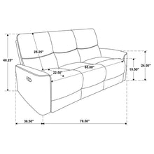 Load image into Gallery viewer, Coaster Navarro 2-piece Upholstered Reclining Sofa Set Dark Brown