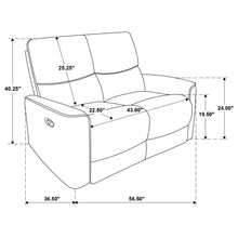 Load image into Gallery viewer, Coaster Navarro 2-piece Upholstered Reclining Sofa Set Dark Brown