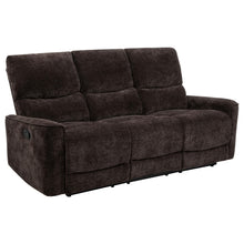 Load image into Gallery viewer, Coaster Navarro 3-piece Upholstered Reclining Sofa Set Dark Brown