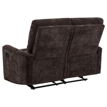 Load image into Gallery viewer, Coaster Navarro 3-piece Upholstered Reclining Sofa Set Dark Brown