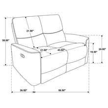 Load image into Gallery viewer, Coaster Navarro 3-piece Upholstered Reclining Sofa Set Dark Brown