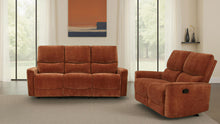 Load image into Gallery viewer, Coaster Navarro 2-piece Upholstered Reclining Sofa Set Burnt Orange