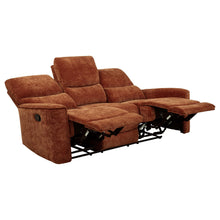 Load image into Gallery viewer, Coaster Navarro 3-piece Upholstered Reclining Sofa Set Burnt Orange