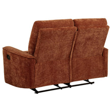 Load image into Gallery viewer, Coaster Navarro 3-piece Upholstered Reclining Sofa Set Burnt Orange