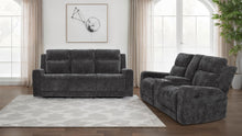 Load image into Gallery viewer, Coaster Kennett 2-piece Chenille Power Reclining Sofa Set Dark Grey