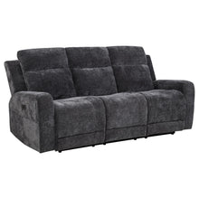 Load image into Gallery viewer, Coaster Kennett 2-piece Chenille Power Reclining Sofa Set Dark Grey