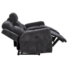 Load image into Gallery viewer, Coaster Kennett 2-piece Chenille Power Reclining Sofa Set Dark Grey