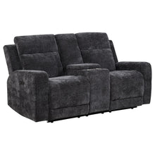 Load image into Gallery viewer, Coaster Kennett 2-piece Chenille Power Reclining Sofa Set Dark Grey