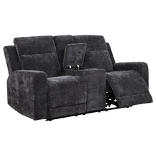 Load image into Gallery viewer, Coaster Kennett 2-piece Chenille Power Reclining Sofa Set Dark Grey