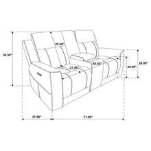 Load image into Gallery viewer, Coaster Kennett 2-piece Chenille Power Reclining Sofa Set Dark Grey