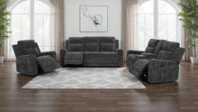 Load image into Gallery viewer, Coaster Kennett 3-piece Chenille Power Reclining Sofa Set Dark Grey