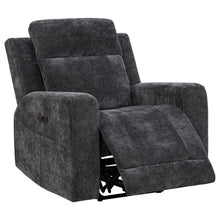 Load image into Gallery viewer, Coaster Kennett 3-piece Chenille Power Reclining Sofa Set Dark Grey