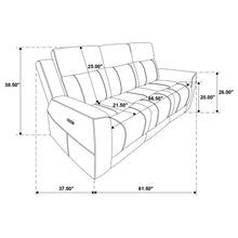 Load image into Gallery viewer, Coaster Kennett 3-piece Chenille Power Reclining Sofa Set Dark Grey