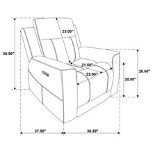 Load image into Gallery viewer, Coaster Kennett 3-piece Chenille Power Reclining Sofa Set Dark Grey